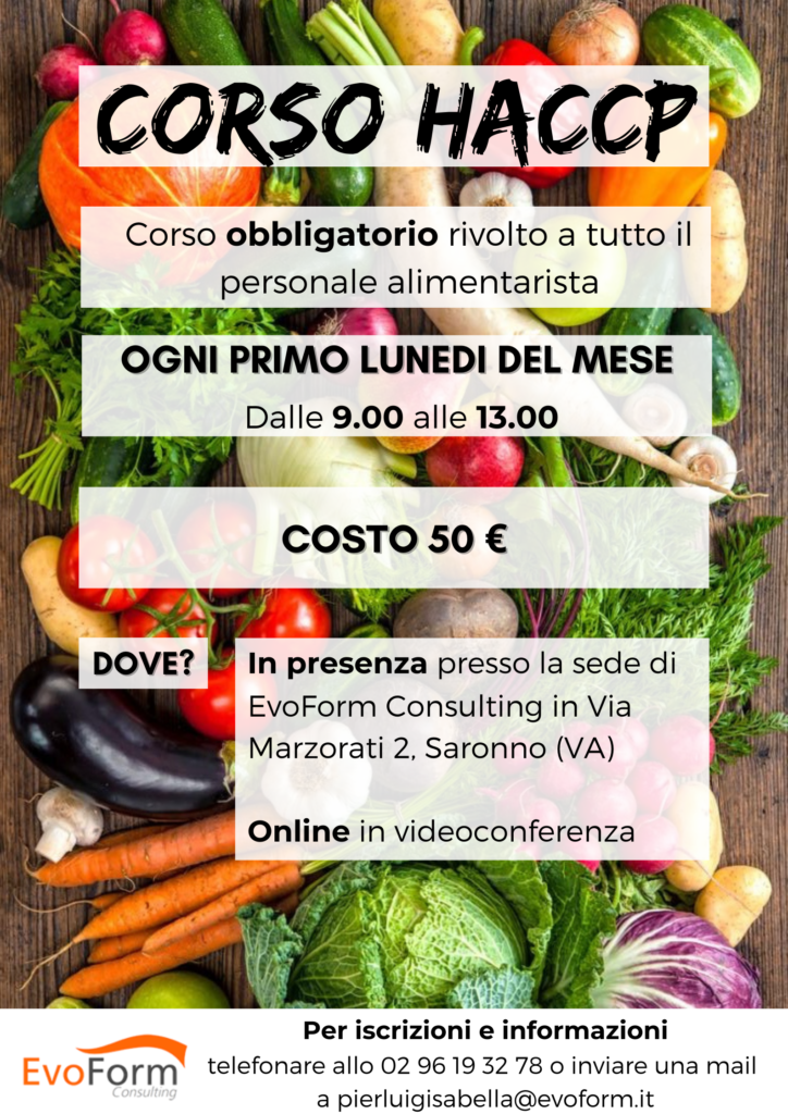 CORSO HACCP | EvoForm Consulting - Selezione, Formazione E Coaching